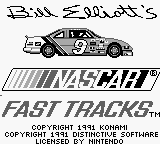 Bill Elliott's NASCAR Fast Tracks (USA) Title Screen